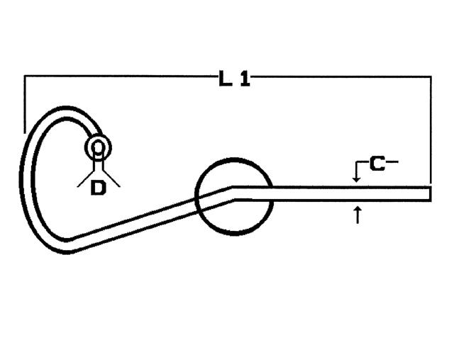 Talamex Sliphaak met ring 5/16" voor 8mm spanner