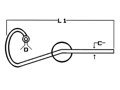 Talamex Sliphaak met ring 5/16" voor 8mm spanner