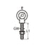 Marinetech Oogbout met metrische draad M8x100