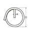 Marinetech Borgring Enkel 1,0x10mm 1 stuk