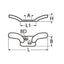 Marinetech Vlagkikker 59x18 mm Ovale Grondplaat