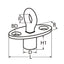 Marinetech Oogslot Inbouw 44mm recht model
