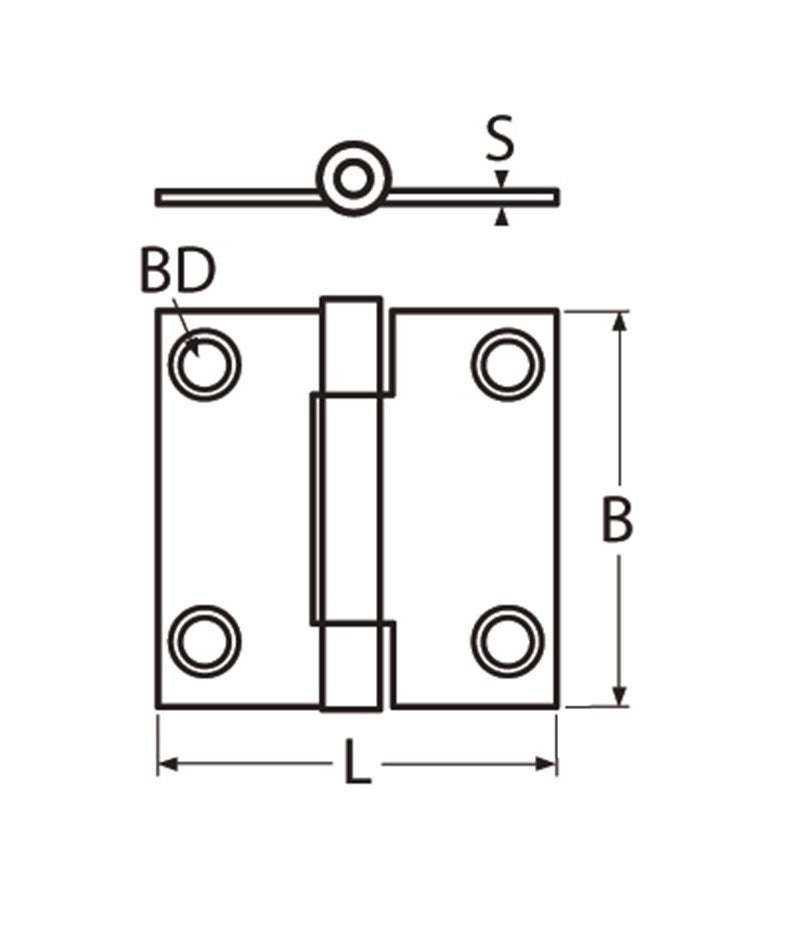 Marinetech Scharnier (plat)