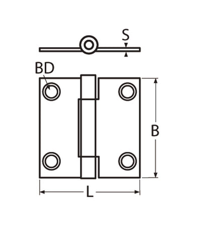 Marinetech Scharnier (plat)