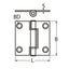 Marinetech Scharnier (bol) afmetingen l x b x dikte: 50x50x2mm