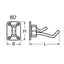 Marinetech Kledinghaak 55x38 mm