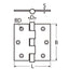 Marinetech Scharnier 75x75 mm afmetingen l x b x dikte: 75x75x2mm zware uitvoering