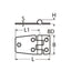 Marinetech Scharnier 68x38 mm afmetingen l x b x dikte: 68x38x2mm