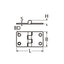 Marinetech Scharnier 38x38 mm afmetingen l x b x dikte: 38x38x2mm