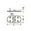 Marinetech Scharnier 75x38 mm afmetingen lxbxdikte: 75x38x2 mm