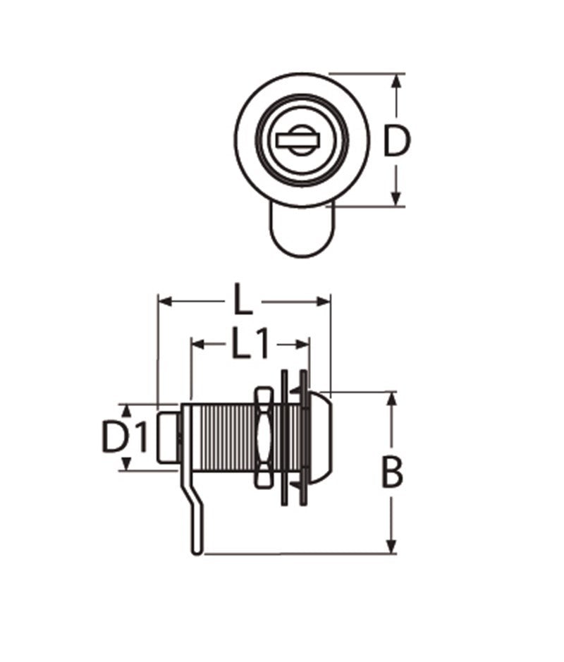 Marinetech Slot met Sleutel 40mm