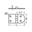 Marinetech Scharnier 70x38 mm afmetingen l x b x dikte: 70x38x2mm