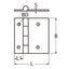 Marinetech Scharnier gegoten afmetingen l x b x dikte: 52x61x4mm