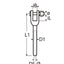 Marinetech 814067406 Gaffelterminal Gedraaid 6mm x 128mm