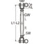 Marinetech Wantspanner M6 Gaffel-Gaffel Gelast BL: 1250kg