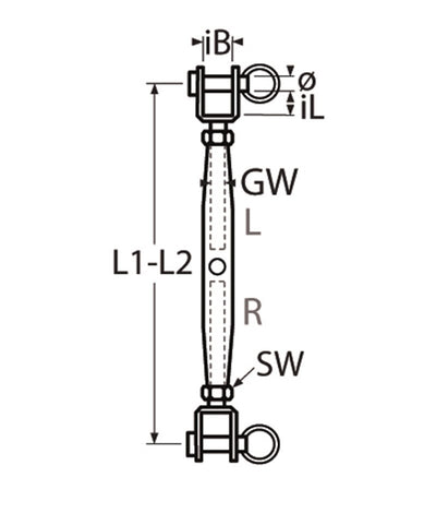 Marinetech Wantspanner M8