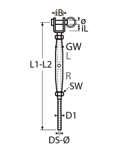 Marinetech Wantspanner M10