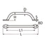 Marinetech Handgreep L=225 mm
