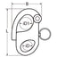 Marinetech 8288496 Snapsluiting met vast Oog 96mm BL: 3.800kg