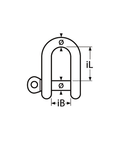 Marinetech D-Sluiting Borgbout 10mm