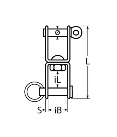 Marinetech 8364214 55 Dubbele Plaatwartel 14x55 mm