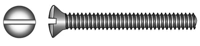Marinetech Metaalschroef LK M5x16 Zaagsnede DIN964 (6 stuks), met moer