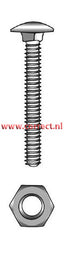 Marinetech Slotbout met Moer M6x40
