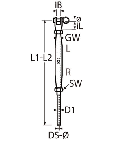 Marinetech Wantspanner M6