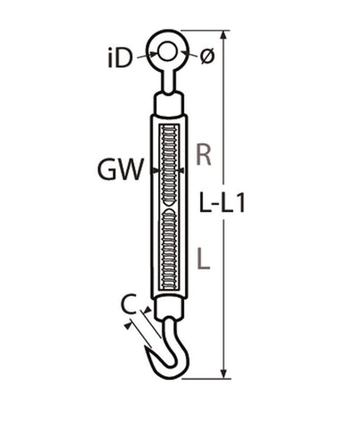 Marinetech Spanschroef M12