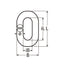 Marinetech 8786410 Dubbelschijfsblok met vlakke kantelbeugel 10 mm