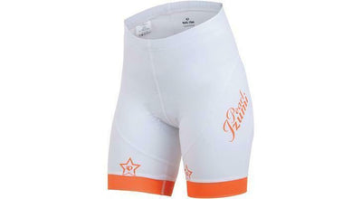 Pearl Izumi ELITE LTD EU fietsbroek kort wit met oranje dames