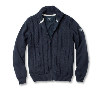 Sebago Lined Cable Cardigan heren vest, gebreid