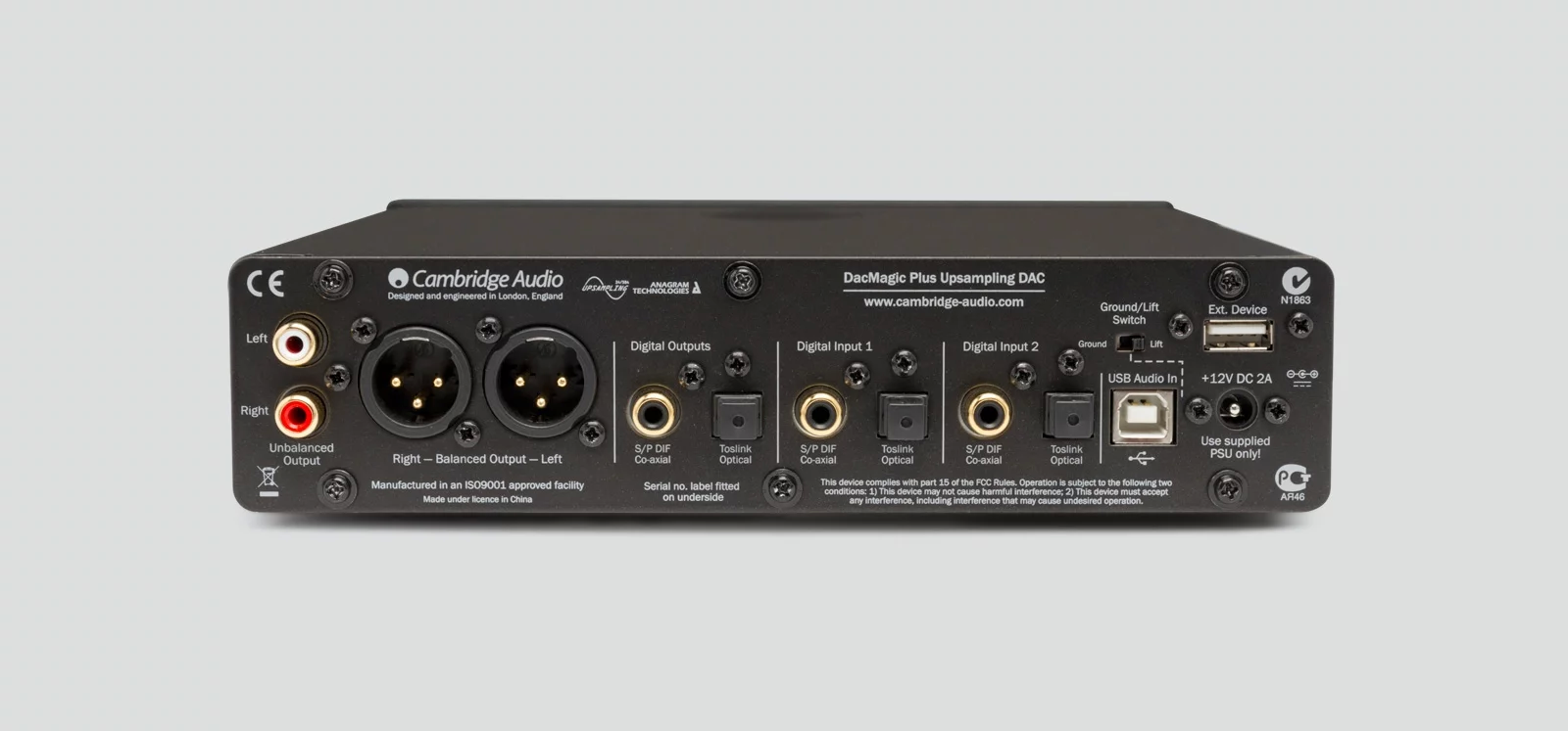 Cambridge Audio DAC Magic Plus zilver High Quality 24bit 32-192 kHz Wolfson DAC