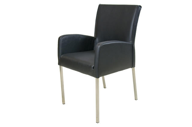 CSW Arm Chair Floor eetkamerstoel met RVS-frame, armleuninghoogte 67 cm