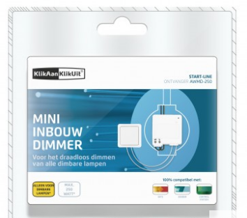 KlikAanKlikUit AWMD-250 mini inbouw dimmer multi
