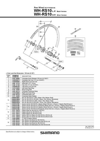 Shimano Nippel RS10/20/30
