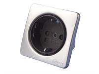 FriLight 230v Stopcontact Chromen inbouw stopcontact