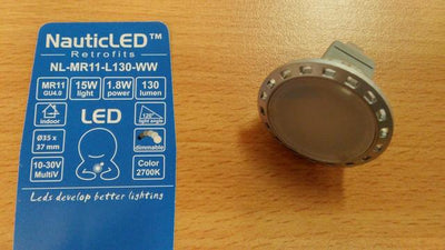 NauticLED MR11 L130 lichthoek breed 120 graden, 2700K
