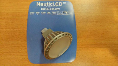 NauticLED MR16 L230 lichthoek breed 120 graden, 2700K