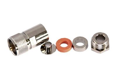 Correct Marine PL-7 Clamp male male 7 mm coax plug waterdicht