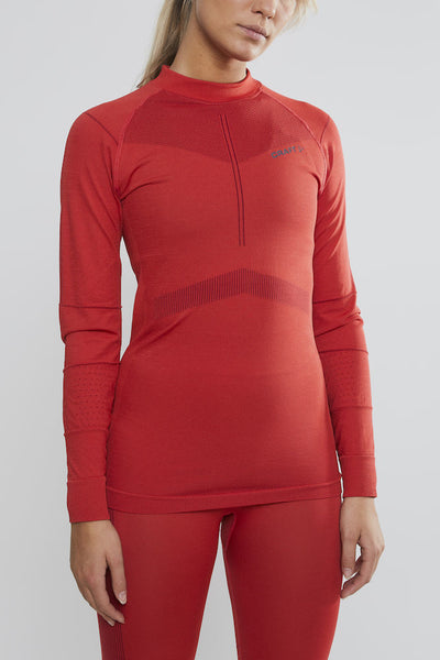 Craft Active Intensity CN LS W thermoshirt lange mouwen rood dames