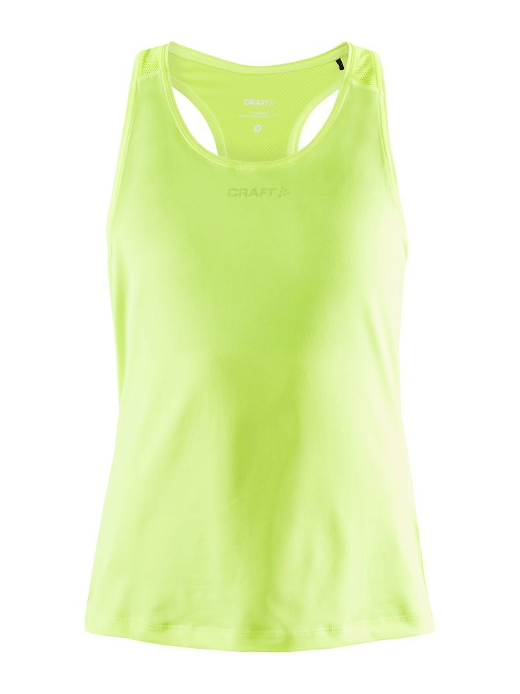 Craft ADV Essence Singlet W hardloop- sporshirt zonder mouwen geel dames