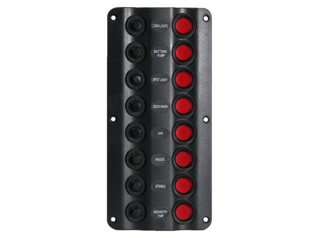 Talamex Schakelpaneel Wave 8 schakelaars 12 Volt