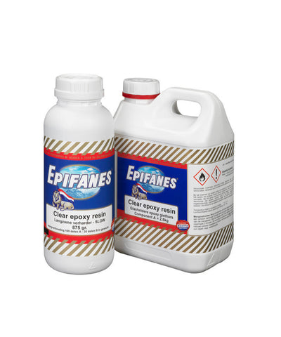 Epifanes Clear Epoxy Resinb 3,125 kg giethars met fast harder