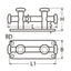 Marinetech Dubbel Kruisbolder 150mm voetplaat 60x150 mm