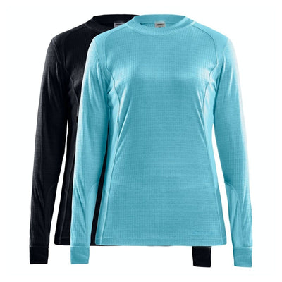 Craft Core 2-Pack Baselayer W thermoshirt lange mouwen zwart/blauw dames