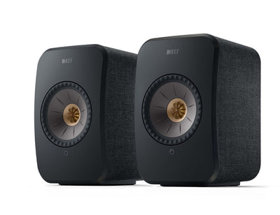 Kef LSX II set in zwart all-in-one actieve luidsprekersysteem.