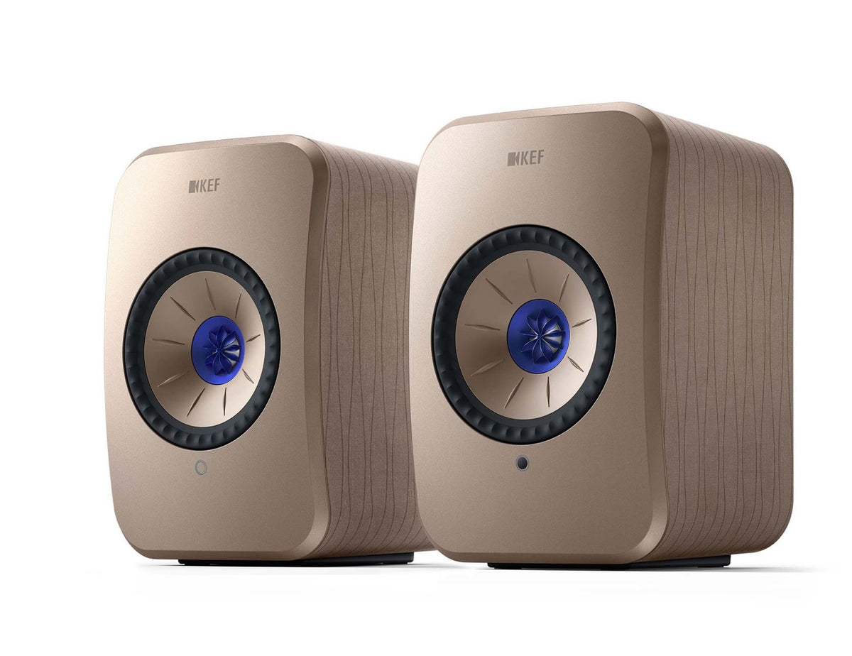Kef LSX II set in beige