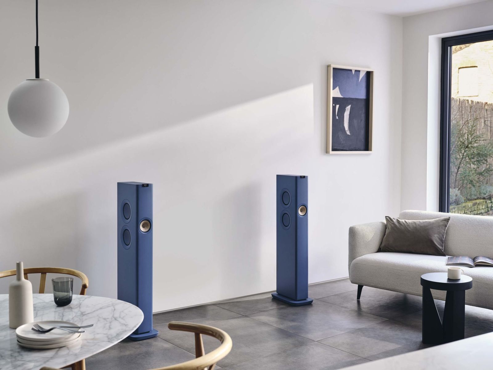 Kef LS60 Wireless set blauw