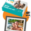 Pora & Co Digitale fotolijst 10 inch met WiFi en Frameo App wit met bruin